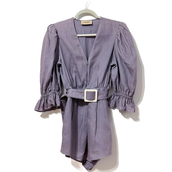 Adriana Degreas Pants - Adriana Degreas Solid Purple Playsuit